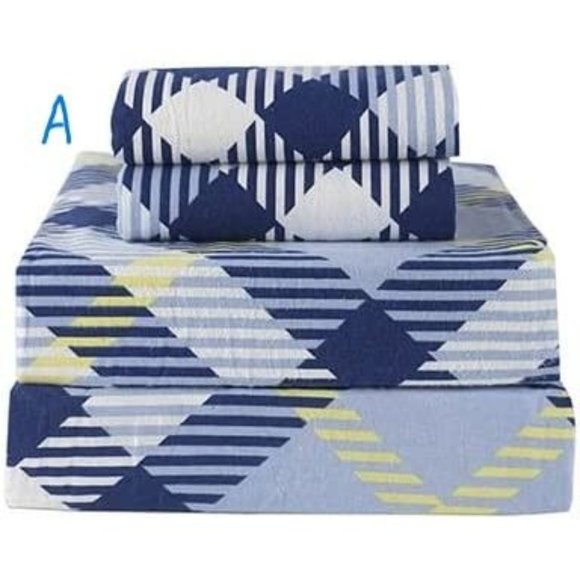 New Flannel Collection-100% Cotton Bed Sheet Set, 2 Sides Brushed for Ex… - Picture 2 of 9